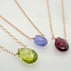 Garnet Birthstone Necklace,  Peridot Birthstone Necklace, Tanzanite Birthstone Necklace