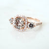 Gray Diamond Rose Gold ring