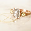 Three Stone Diamond Rose Gold Ring