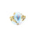 Pear Moonstone Diamond Ring - Unique Moonstone Ring - Moonstone Pear Cabochon Diamond Engagement Ring