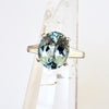 Aquamarine Diamond Platinum Ring 