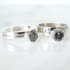 Grey Sterling Silver Diamond Ring