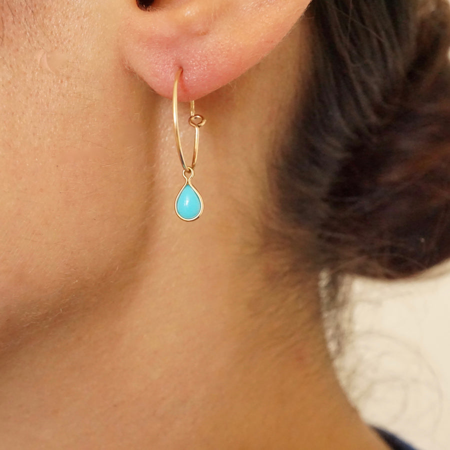 Turquoise Hoop Earrings