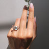 Genuine Women's Aquamarine Diamond Engagement Ring