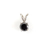 Round Black Diamond Necklace Pendant