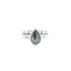 Rose Cut Diamond Ring - Pear Shaped Diamond Engagement Ring