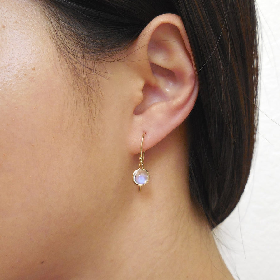 Moonstone Gold Earrings