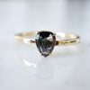  Dark Grey Pear Shape Diamond Ring