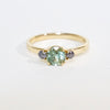 Green Sapphire Engagement Ring 