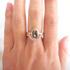 Brown Pear Diamond Engagement Ring