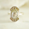Unique Grey Oval Rose Cut Diamond Ring