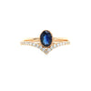 Blue Sapphire Ring - Sapphire Engagement Ring - Oval Sapphire Ring