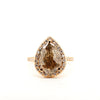 Rustic Brown Diamond Engagement Ring