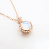 Moonstone Gold Pendant Necklace