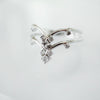 Diamond Chevron Wedding Band 14k White Gold - Diamond Crown Ring - Tiara Wedding Band
