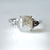 Grey Salt and Pepper Diamond Ring 14k White Gold - Grey Cushion Diamond Ring