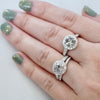 Gray Diamond Halo Ring