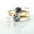 Grey Salt and Pepper Diamond Ring - Grey Diamond Tiffany Style Engagement Ring
