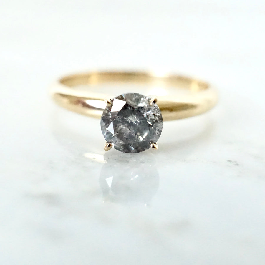 Grey Salt and Pepper Diamond Ring 