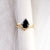 Black Onyx 14k Gold Ring - Pear Cut Onyx Ring - Gold Onyx Ring