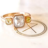  Three Stone Diamond Rose Gold Ring