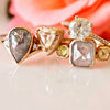 Three Stone Diamond Rose Gold Ring