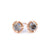 Salt and Pepper Diamond Compass Studs - Grey Diamond Stud Earrings - Gold Diamond Earrings