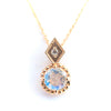 Moonstone Gold Pendant Necklace 