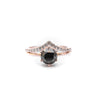 Black Diamond Solitaire Engagement Ring - 1 Carat Black Diamond Ring - Black Diamond Ring