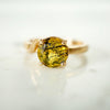 Tourmalinated Yellow Quartz Ring