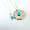 Turquoise Pendant Necklace, Silver Turquoise Pendant, Gold Turquoise Necklace