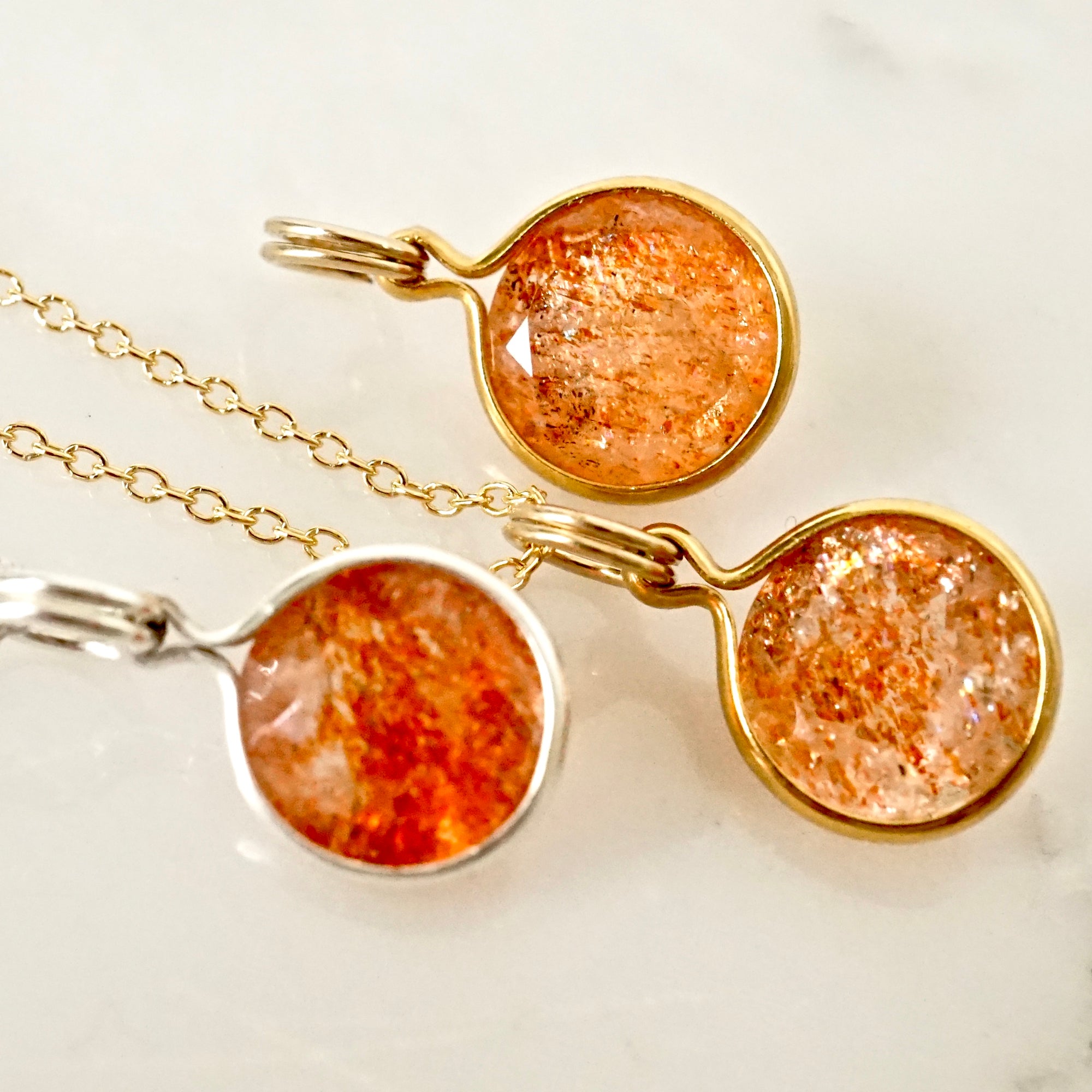 Sunstone Pendant - Sunstone Necklace - Silver Sunstone - Gold Sunstone -  JewelLUXE