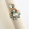 Genuine Aquamarine Diamond Engagement Ring