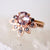 Diamond Leaf Wedding Band - Curved Diamond Band - Diamond Crown Ring