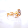 Pave Diamond Curved Wedding Ring