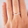 Pave Diamond Curved Wedding Ring
