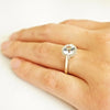 Genuine Aquamarine Engagement Ring