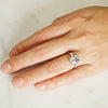 Women's Aquamarine Diamond Engagement Ring