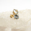 Aquamarine Stud Earrings 14k Gold