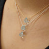 Women's Genuine Aquamarine Briolette Necklace