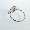 Salt and Pepper Diamond Ring - Gray Diamond Engagement ring - Unique Rose Cut Diamond Ring - Five Stone Diamond Ring