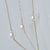 Round Pearl Necklace - Simple Pearl Chain Necklace - Pearl Floating Necklace