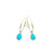 Turquoise Hoop Earrings - December Birthstone Earrings - Turquoise Stone Earrings