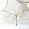 Aquamarine Pendant Necklace, Aquamarine Lariat Necklace