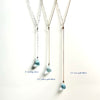 Aquamarine Pendant Necklace, Aquamarine Lariat Necklace