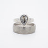 Rose Cut Diamond Ring - Pear Shaped Diamond Engagement Ring