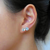 Women's Aquamarine Stud Earrings 14k Gold