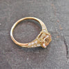 Morganite Diamond Engagement Ring -  Vintage Morganite Ring - Gold Morganite Ring