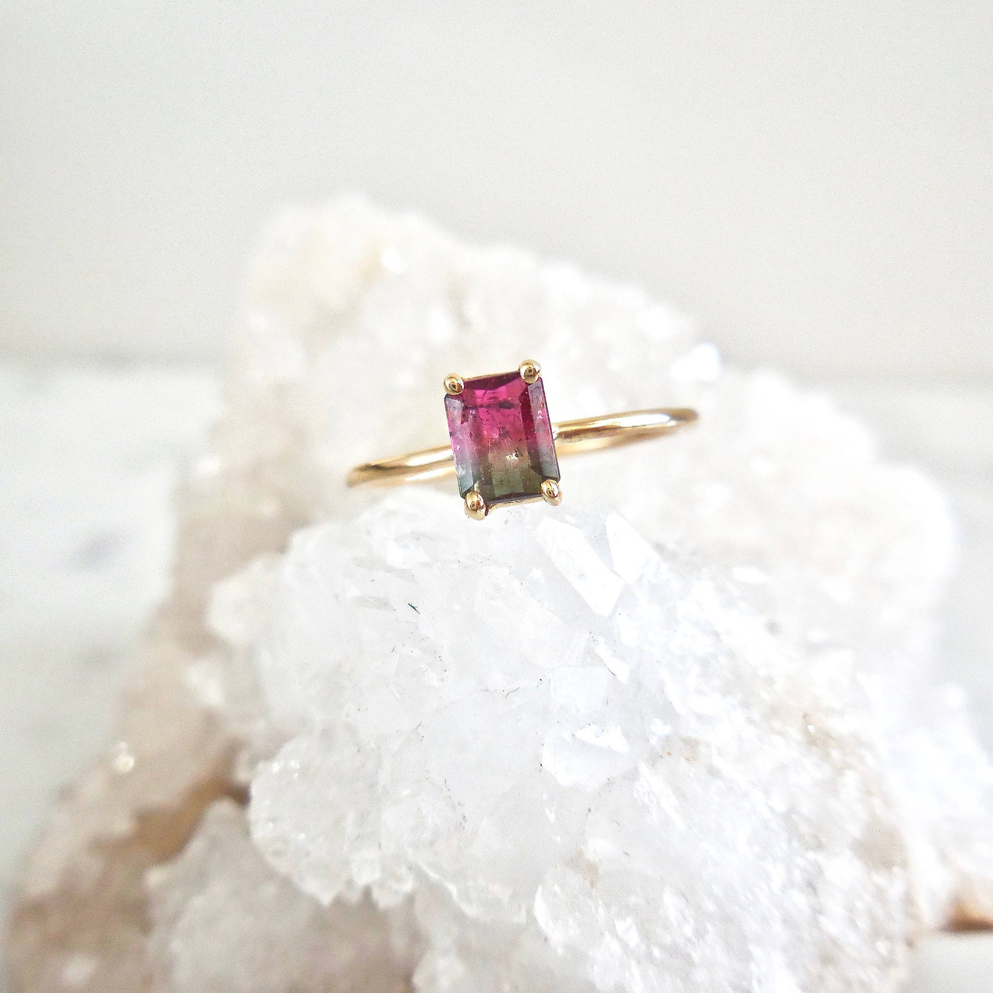 Solitaire on sale watermelon tourmaline