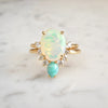 Opal Diamond Engagement Ring